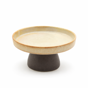 Fluted Mini Ayaklı Lokumluk –Koton Krem & Antrasit