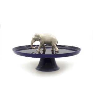 Ayaklı Fil Figürlü Sunum Tabağı – Lacivert