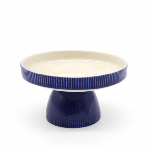 Fluted Mini Ayaklı Lokumluk – Lacivert